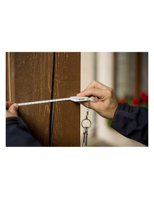 Porte-clés, mètre-ruban 1m et niveau à bulle | Pascal