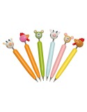 Stylo bille 'animal' | Lillian Matières : bois Couleurs : naturel