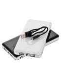 Power Bank 12000 mAh avec lumière | Sawyer Matières : métal Couleurs : blanc objet promotionnel éco-responsable
