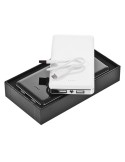 Power Bank 12000 mAh avec lumière | Sawyer Matières : métal Couleurs : blanc goodies entreprise design
