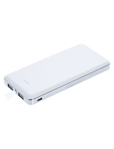 Power Bank 12000 mAh avec lumière | Sawyer Matières : métal Couleurs : blanc goodies personnalisé en stock