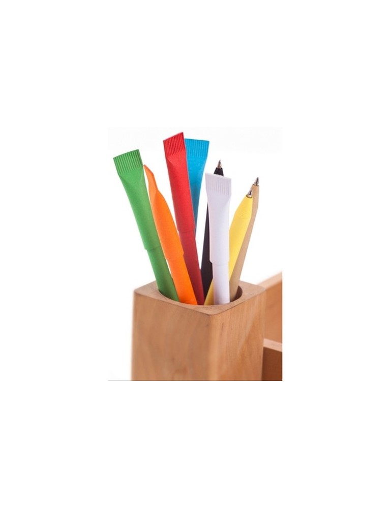 Stylo bille en papier avec capuchon | Debra