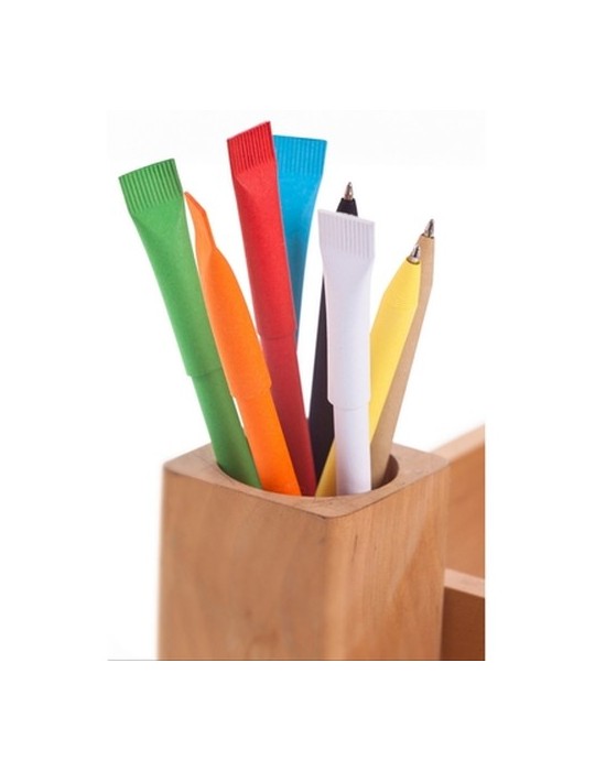 Stylo bille en papier avec capuchon | Debra