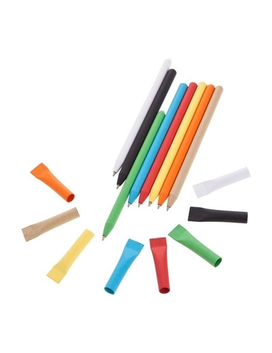 Stylo bille en papier avec capuchon | Debra