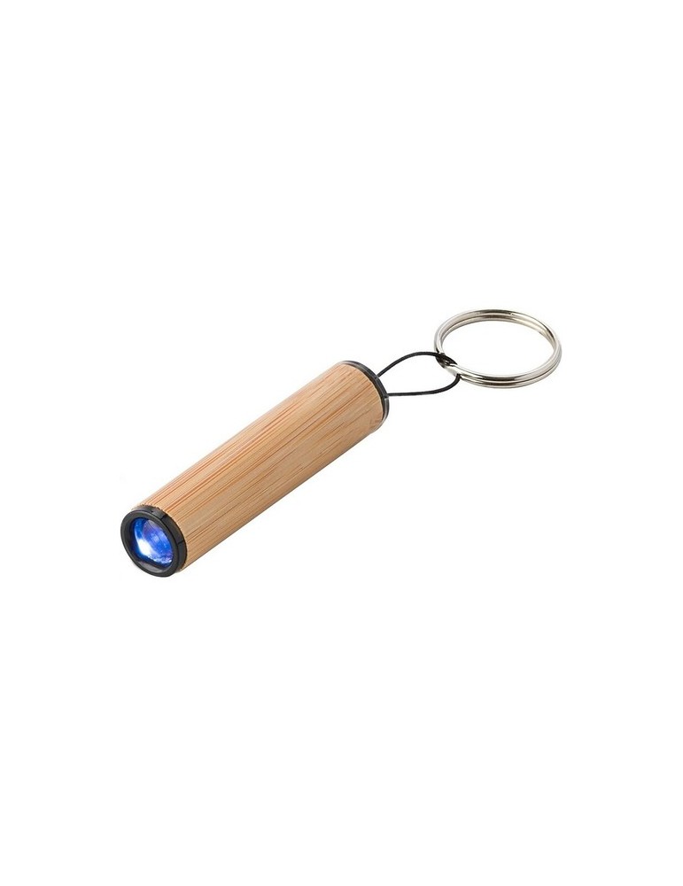 Mini torche en bambou, porte-clés