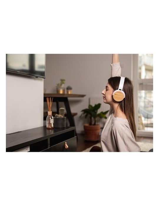 Casque sans fil pliable, détails en bambou | Hollie