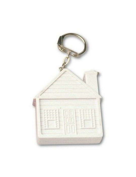 Porte-clés "maison", mètre-ruban 2m