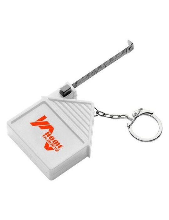 Porte-clés "maison", mètre-ruban 2m