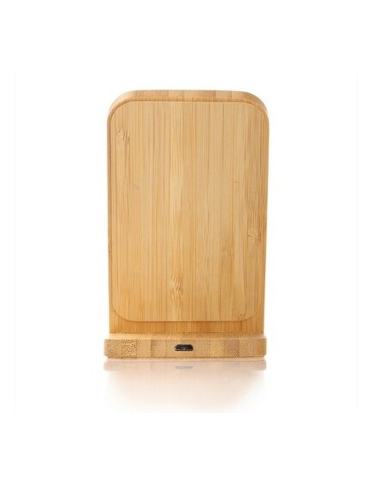 B'RIGHT chargeur sans fil en bambou 10W, support pour téléphone | Wilder