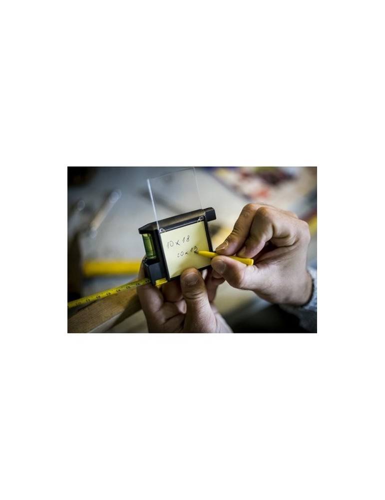 Mètre-ruban 2m, niveau à bulle, carnet, stylo bille | Lincoln