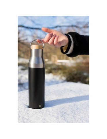 Bouteille isotherme 550 ml | Zah Matières : bambou Couleurs : blanc 2