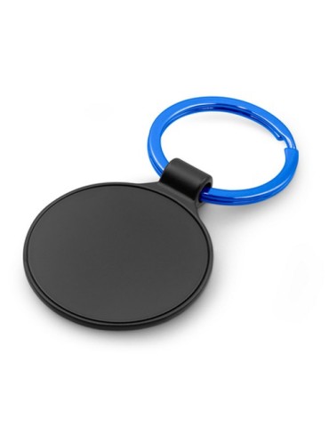 Porte-clés rond | Ando Matières : métal Couleurs : bleu marine 2