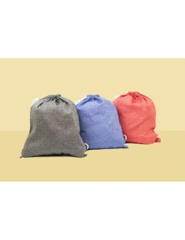 Sac à cordon B'RIGHT en coton recyclé et polyester recyclé | Jose Matières : coton recyclé Couleurs : bleu 2