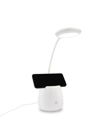 Lampe de bureau, enceinte sans fil 3W, support de téléphone portable, porte-crayons bureau | Asar