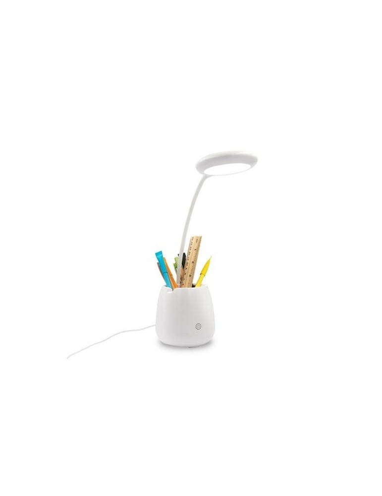 Lampe de bureau, enceinte sans fil 3W, support de téléphone portable, porte-crayons bureau | Asar