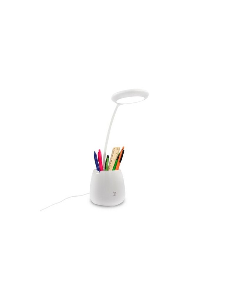 Lampe de bureau, enceinte sans fil 3W, support de téléphone portable, porte-crayons bureau | Asar