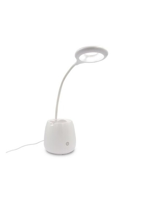 Lampe de bureau, enceinte sans fil 3W, support de téléphone portable, porte-crayons bureau | Asar