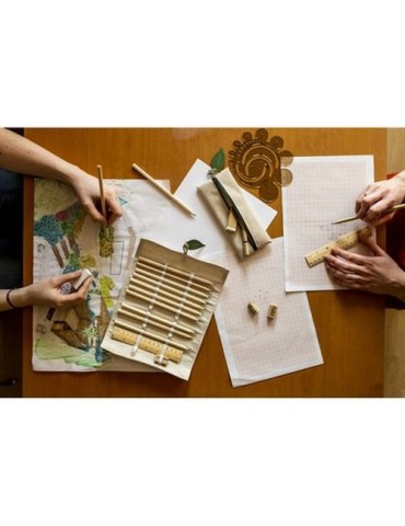 Set scolaire, trousse, 12 crayons, règle, gomme et taille-crayon | Kaleb 2