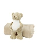 Ours avec une couverture | Phil Matières : polyester Couleurs : beige livraison express 24h 48h