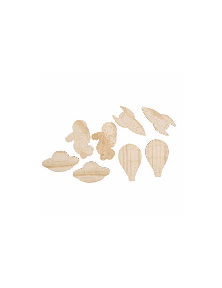 Set de blocs en bois pour la peinture, peintures et 2 pinceaux | Priya