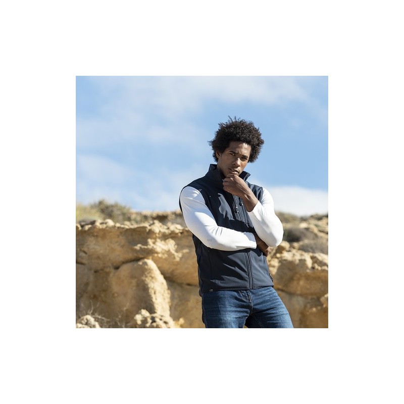 Gilet Éco-responsable Résistant Personnalisé pas cher Jandro Matières : élasthanne Taille textile : XL Couleurs : bleu marine im