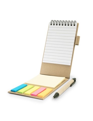 Porte-mémo, carnet, stylo à bille, notes autocollantes | Madelyn