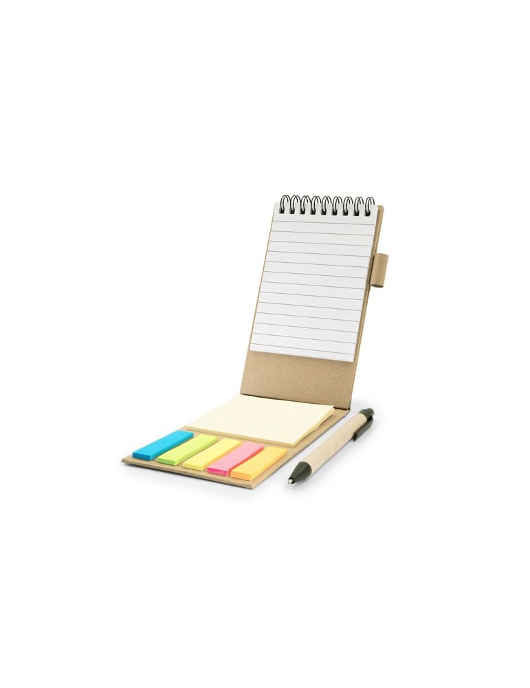 Porte-mémo, carnet, stylo à bille, notes autocollantes | Madelyn