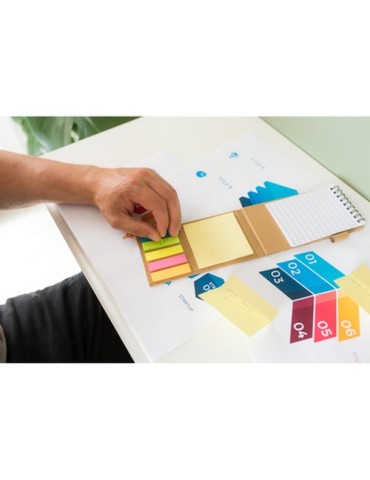 Porte-mémo, carnet, stylo à bille, notes autocollantes | Madelyn 2