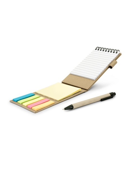 Porte-mémo, carnet, stylo à bille, notes autocollantes | Madelyn