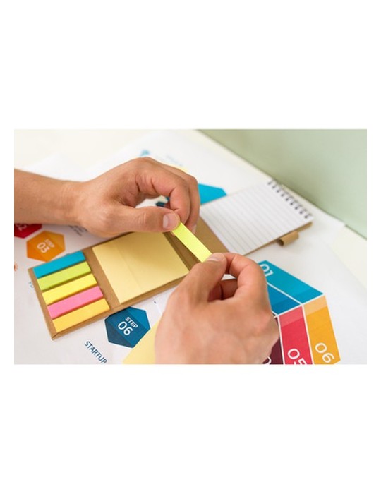 Porte-mémo, carnet, stylo à bille, notes autocollantes | Madelyn