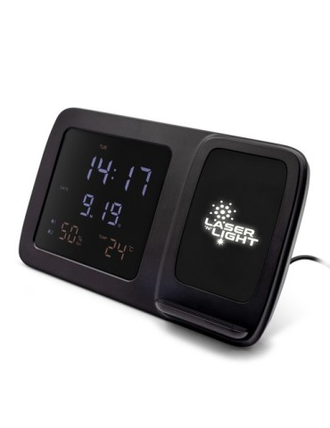 Chargeur sans fil 5W-15W Exclusive Collection , horloge numérique multifonctionnelle | Isha