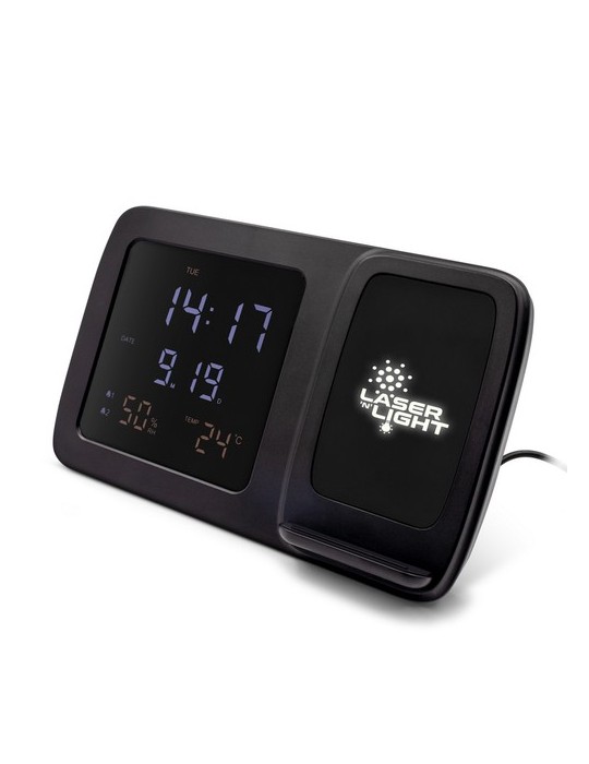 Chargeur sans fil 5W-15W Exclusive Collection , horloge numérique multifonctionnelle | Isha