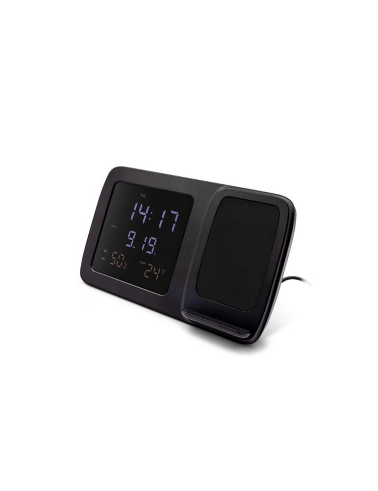 Chargeur sans fil 5W-15W Exclusive Collection , horloge numérique multifonctionnelle | Isha