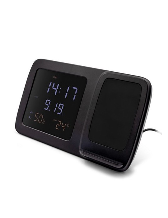 Chargeur sans fil 5W-15W Exclusive Collection , horloge numérique multifonctionnelle | Isha