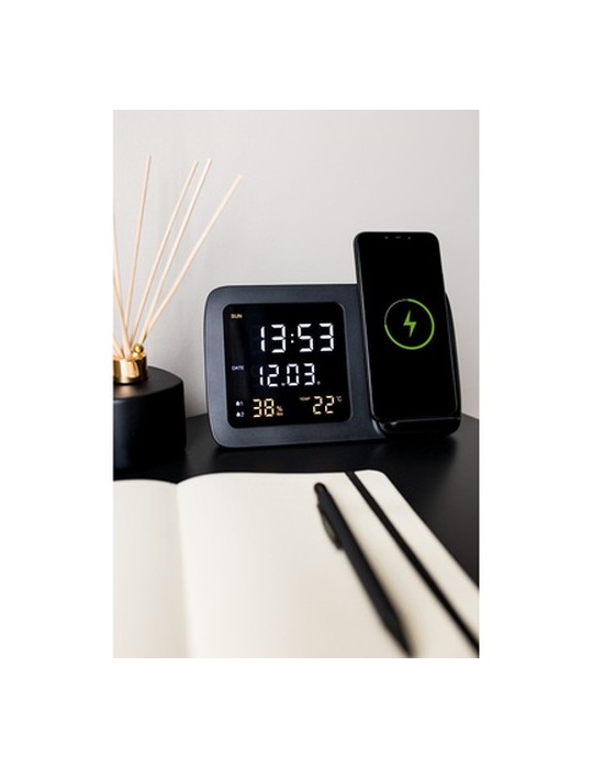 Chargeur sans fil 5W-15W Exclusive Collection , horloge numérique multifonctionnelle | Isha