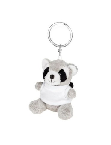 Racoon en peluche, porte-clés | Lewis Matières : polyester Couleurs : gris goodies publicitaire événementiel