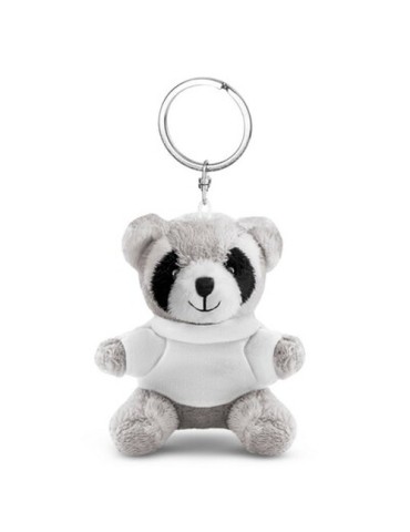 Racoon en peluche, porte-clés | Lewis Matières : polyester Couleurs : gris impression haute définition