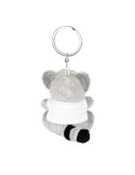 Racoon en peluche, porte-clés | Lewis Matières : polyester Couleurs : gris marquage laser ultra précis