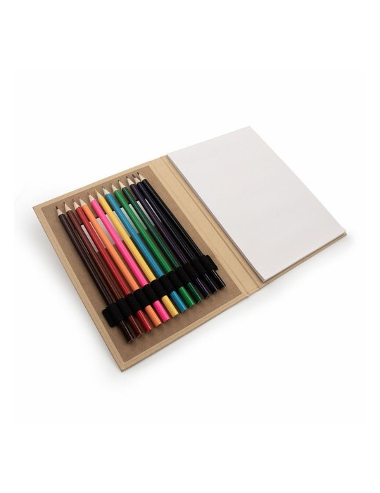 Set de crayons de couleur, carnet de notes | Paddy