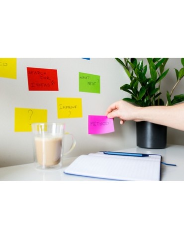 Notes autocollantes électrostatiques | Rolly Matières : papier Couleurs : jaune objet promotionnel éco-responsable 2