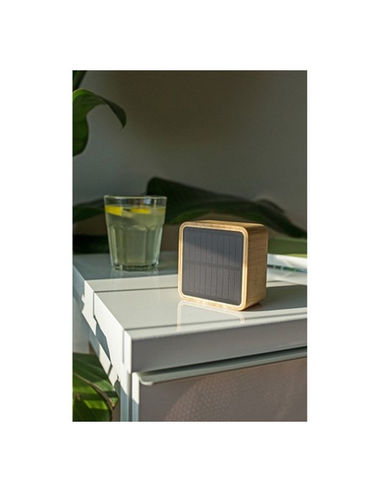 Enceinte sans fil bambou 3W B'RIGHT, panneau solaire | Androwe