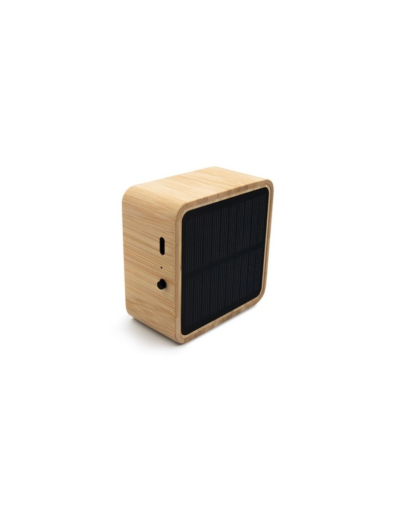 Enceinte sans fil bambou 3W B'RIGHT, panneau solaire | Androwe