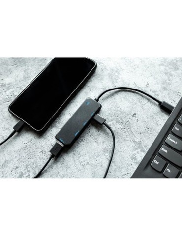 Concentrateur RABS USB et USB-C | Gerard Matières : ABS recyclé Couleurs : noir impression haute définition