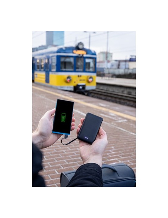 Power Bank 5000 mAh avec câbles intégrés, adapteur inclus | Presley