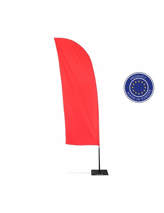 Voile publicitaire, drapeau publicitaire avec support | Carlos