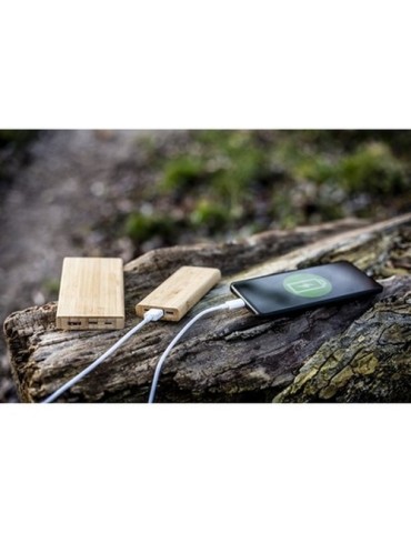 B'RIGHT Power Bank en bambou 5000 mAh | Posey Matières : bambou Couleurs : bois cadeau entreprise pas cher