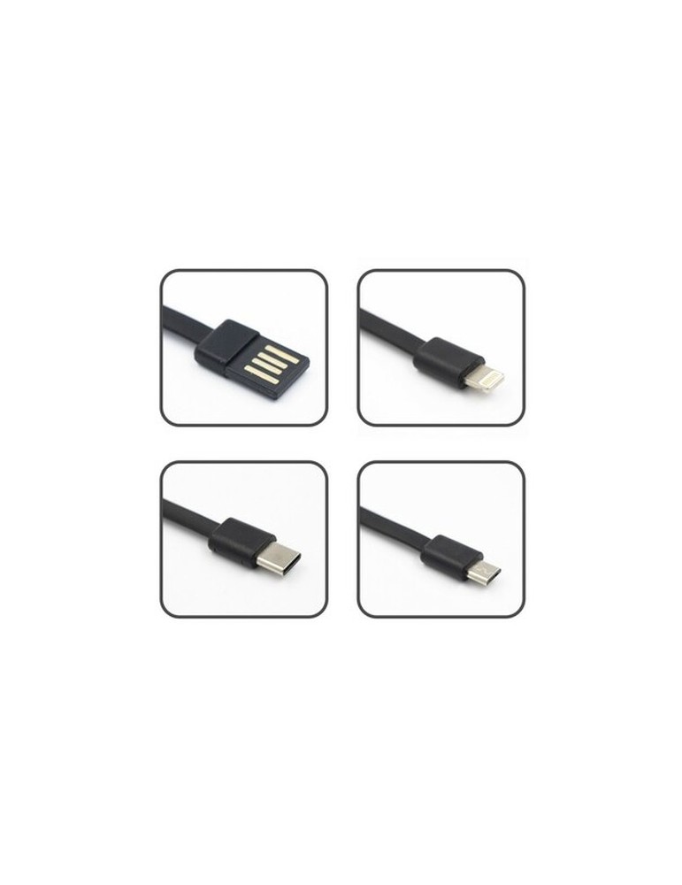 Power Bank 10000 mAh, 3 câbles de charge inclus | Tim