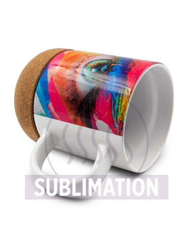 Mug en céramique 370 ml, détail liège | Kate