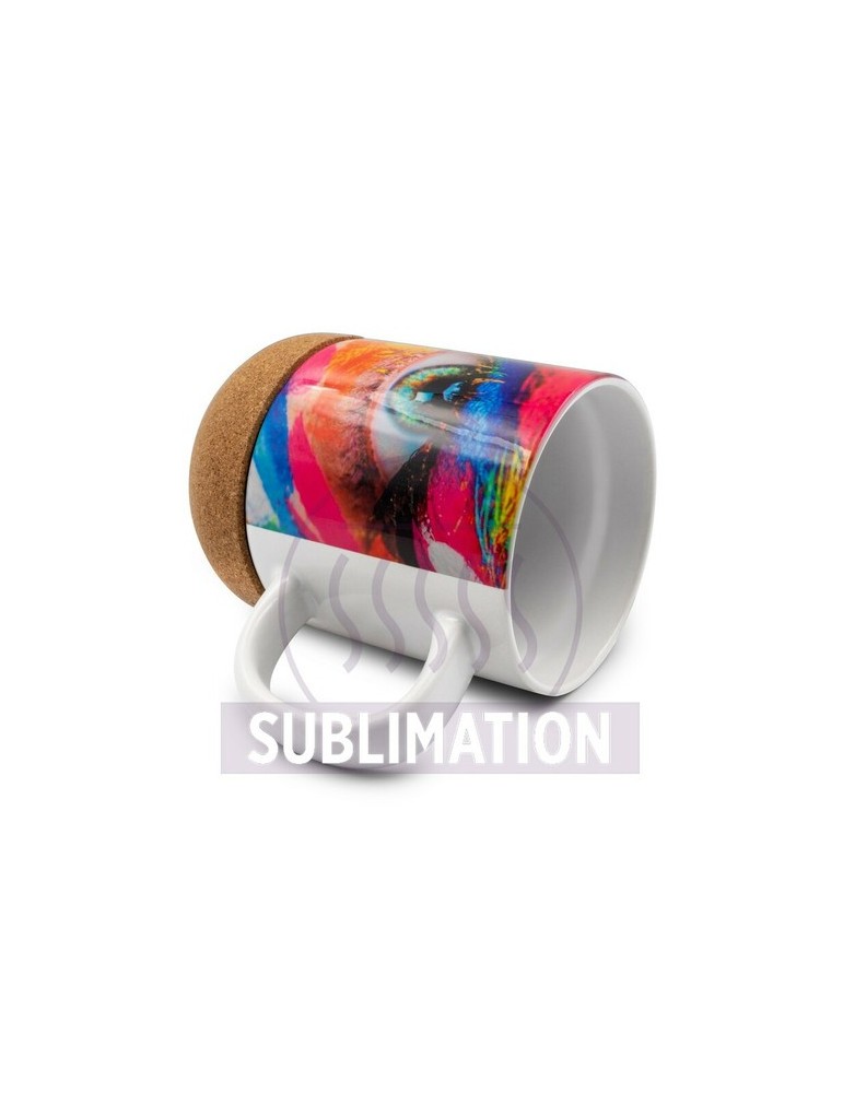 Mug en céramique 370 ml, détail liège | Kate