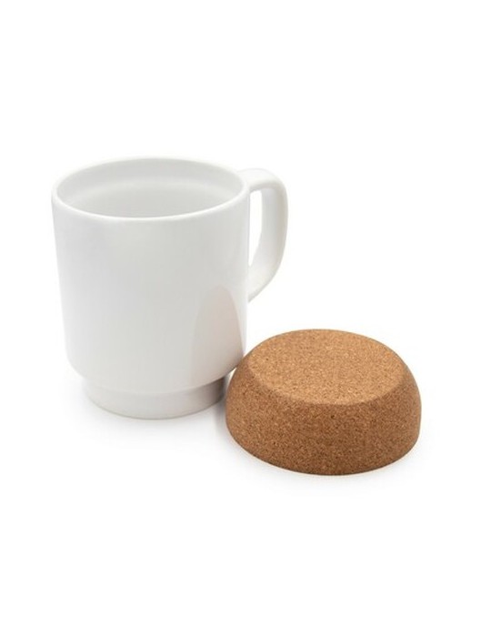 Mug en céramique 370 ml, détail liège | Kate